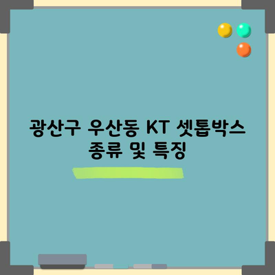 광산구 우산동 KT 셋톱박스 종류 및 특징