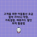 고객을 위한 이동통신 요금 절약 가이드| 약정, 가족결합, 제휴카드 할인 최적 활용법