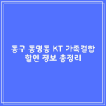 동구 동명동 KT 가족결합 할인 정보 총정리