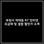 KT 인터넷 요금제 및 결합 할인, 안 보면 후회합니다.