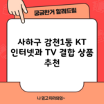 사하구 감천1동 KT 인터넷과 TV 결합 상품 추천