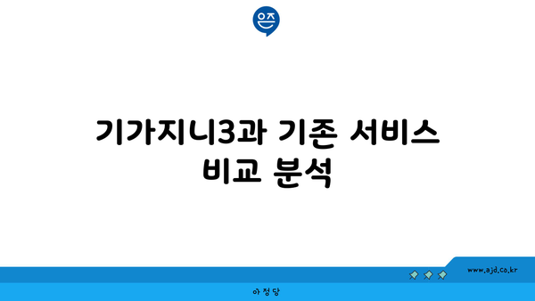 기가지니3과 기존 서비스 비교 분석