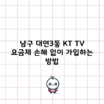 남구 대연3동 KT TV 요금제 손해 없이 가입하는 방법