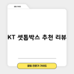 KT 셋톱박스 추천 리뷰