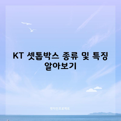 KT 셋톱박스 종류 및 특징 알아보기