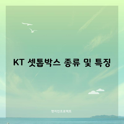 KT 셋톱박스 종류 및 특징