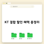 KT 결합 할인 혜택 총정리