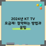 2024년 KT TV 요금제: 절약하는 방법과 꿀팁