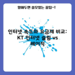 인터넷 속도와 요금제 비교: KT 인터넷 슬림 vs 베이직