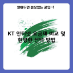 KT 인터넷 요금제 비교 및 현명한 선택 방법