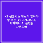 KT 셋톱박스 당신이 알아야 할 모든 것: 기가지니 3, 기가지니 A, 올인원 사운드바