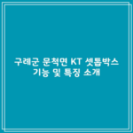 구례군 문척면 KT 셋톱박스 기능 및 특징 소개