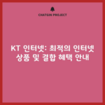 KT 인터넷: 최적의 인터넷 상품 및 결합 혜택 안내