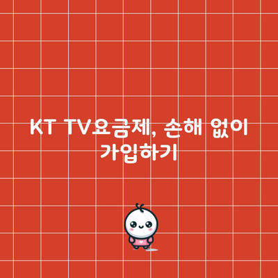 KT TV요금제, 손해 없이 가입하기