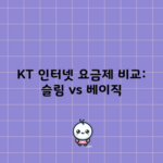 KT 인터넷 요금제 비교: 슬림 vs 베이직