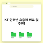 KT 인터넷 요금제 비교 및 추천!