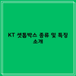 KT 셋톱박스 종류 및 특징 소개