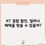 KT 결합 할인, 얼마나 혜택을 받을 수 있을까?