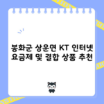 봉화군 상운면 KT 인터넷 요금제 및 결합 상품 추천