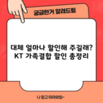 대체 얼마나 할인해 주길래? KT 가족결합 할인 총정리