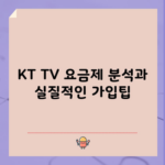 KT TV 요금제 분석과 실질적인 가입팁