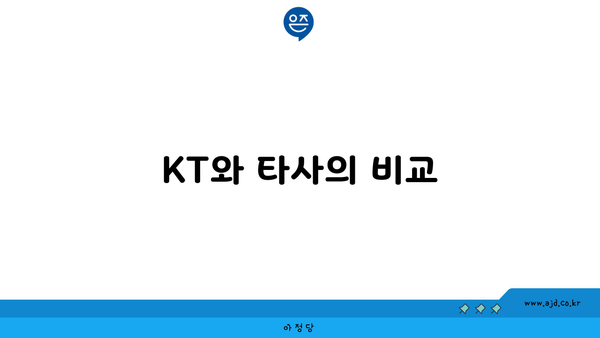 KT와 타사의 비교