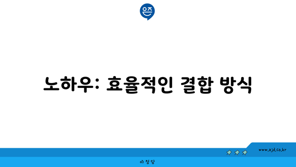 노하우: 효율적인 결합 방식