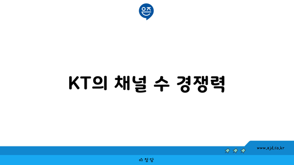 KT의 채널 수 경쟁력