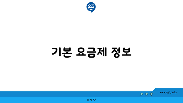 기본 요금제 정보