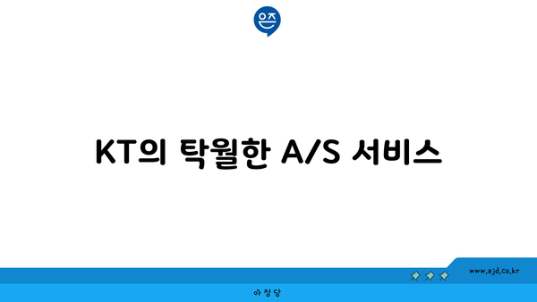 KT의 탁월한 A/S 서비스