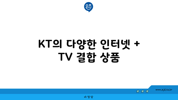 KT의 다양한 인터넷 + TV 결합 상품