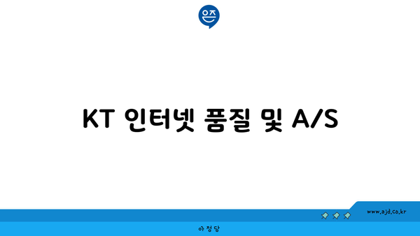 KT 인터넷 품질 및 A/S