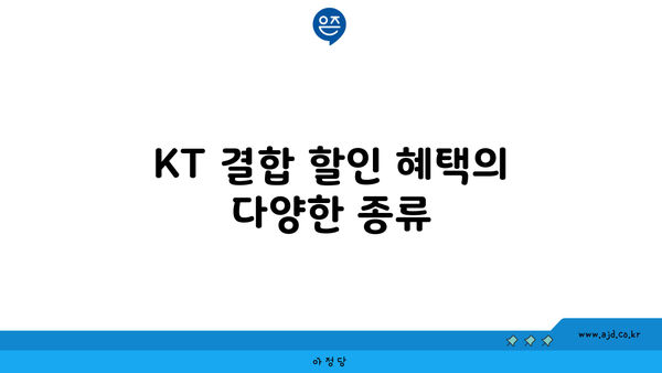 KT 결합 할인 혜택의 다양한 종류