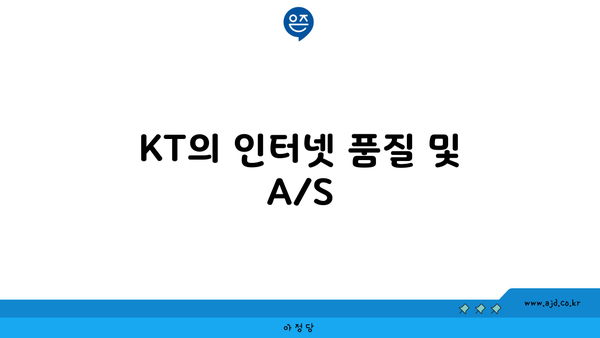 KT의 인터넷 품질 및 A/S