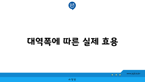 대역폭에 따른 실제 효용