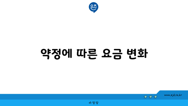 약정에 따른 요금 변화