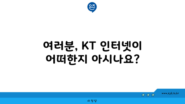 여러분, KT 인터넷이 어떠한지 아시나요?