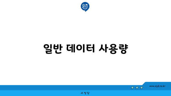 일반 데이터 사용량