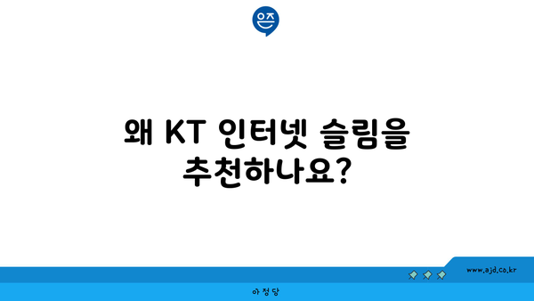 왜 KT 인터넷 슬림을 추천하나요?