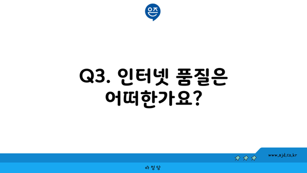 Q3. 인터넷 품질은 어떠한가요?