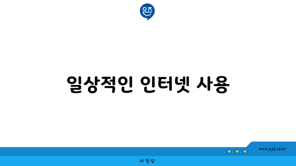 일상적인 인터넷 사용