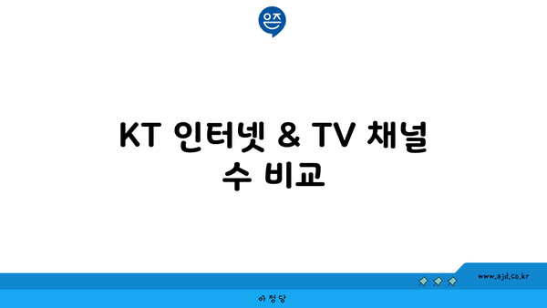 KT 인터넷 & TV 채널 수 비교