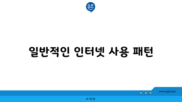 일반적인 인터넷 사용 패턴