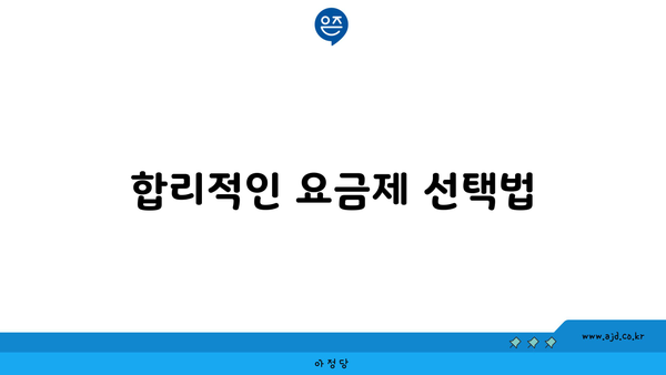 합리적인 요금제 선택법