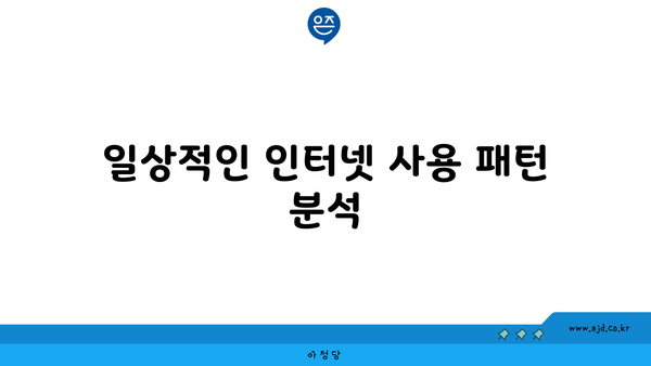 일상적인 인터넷 사용 패턴 분석