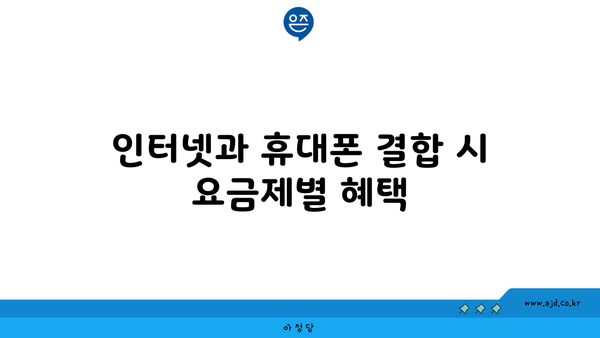 인터넷과 휴대폰 결합 시 요금제별 혜택