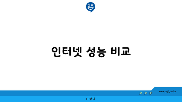 인터넷 성능 비교