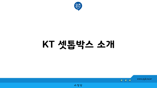 KT 셋톱박스 소개