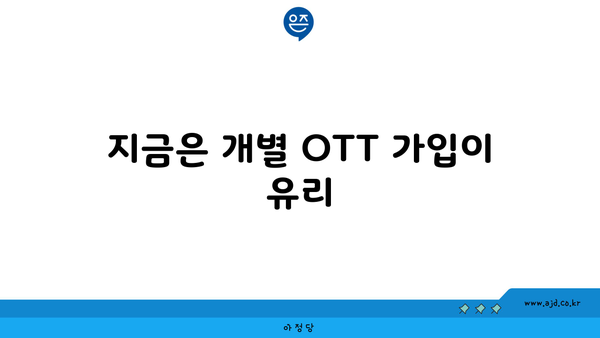 지금은 개별 OTT 가입이 유리