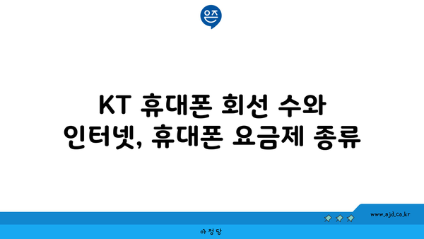 KT 휴대폰 회선 수와 인터넷, 휴대폰 요금제 종류